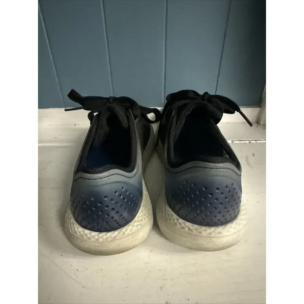 Crocs LiteRide Pacer Shoes Size 8 Lace Up Lightweight Breathable Comfort Blk Blu